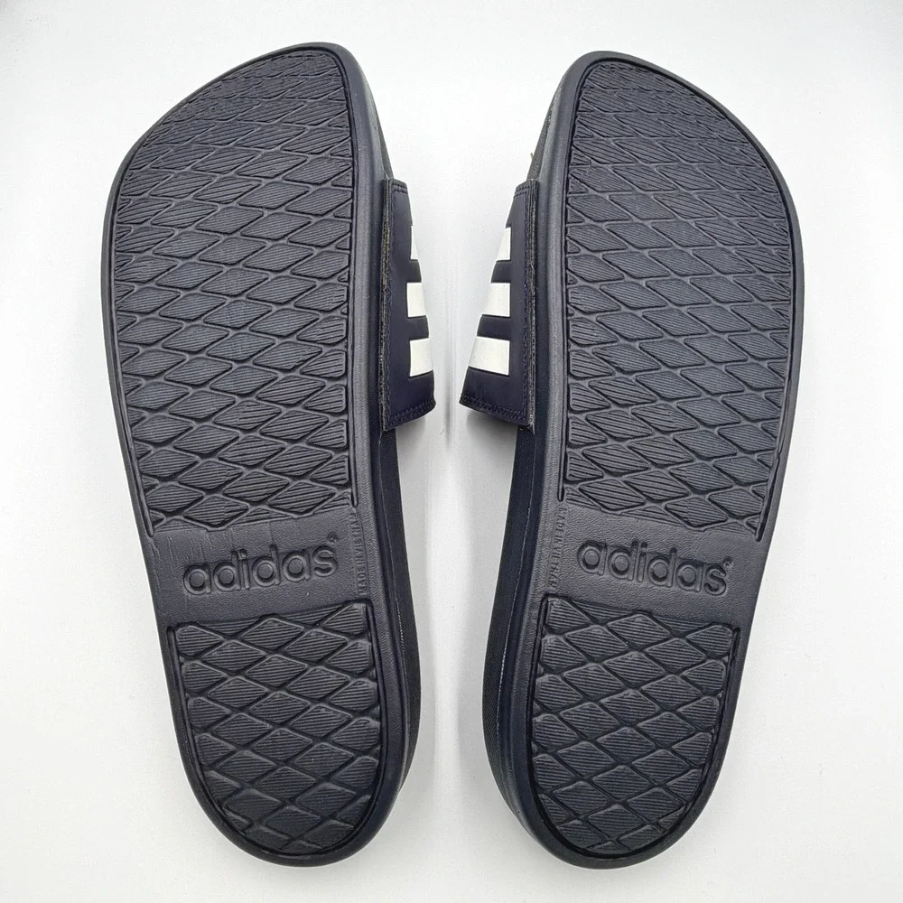 Adidas Adilette Comfort Slides Mens 11 Womens 12 Navy Blue GZ5892 Sandals *NEW*